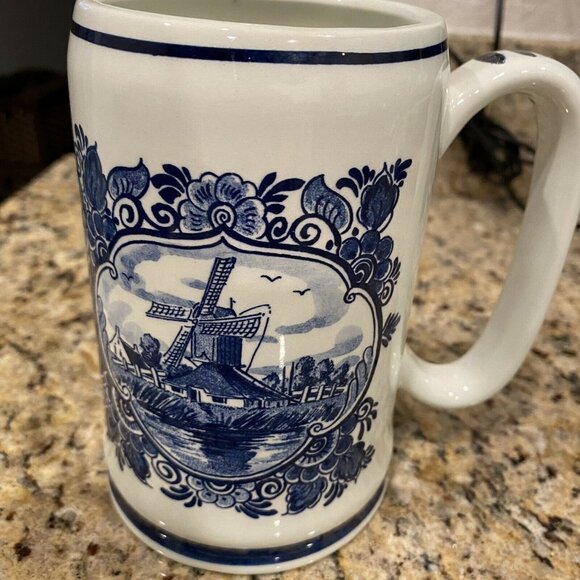 Royal Goedewaagen Gouda Holland Blue White  Windmi - Picture 4 of 9